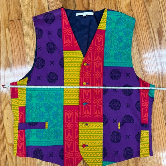 Vintage Perry Ellis Multicolor Vest - Picture 2 of 10
